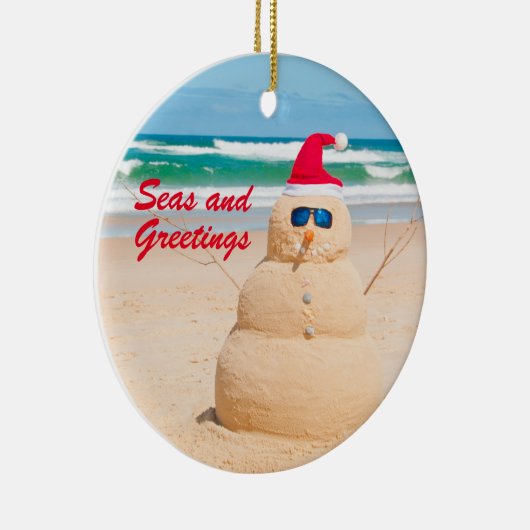 Ornament Snowman met kerstfeestdag (Rechts)