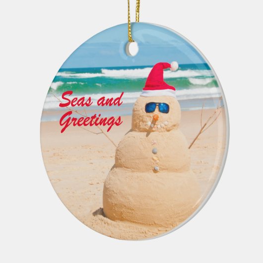 Ornament Snowman met kerstfeestdag (Links)