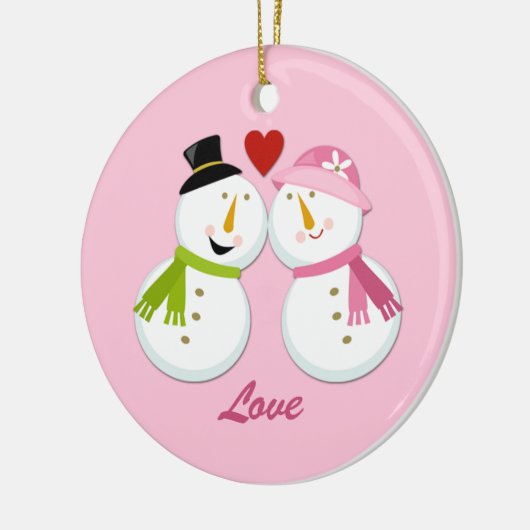 Ornament Snowman Snowlady Eerste Kerstmis (Links)