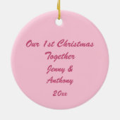 Ornament Snowman Snowlady Eerste Kerstmis (Achterkant)