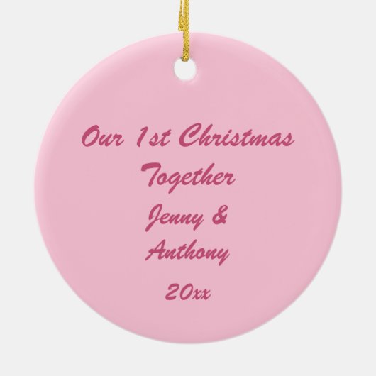 Ornament Snowman Snowlady Eerste Kerstmis (Achterkant)