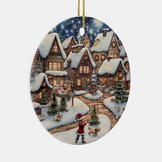 Ornament Snowy Christmas Village (Rechts)