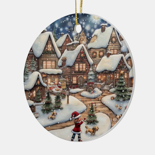 Ornament Snowy Christmas Village (Links)
