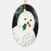 Ornament: Snowy Owl Keramisch Ornament (Links)