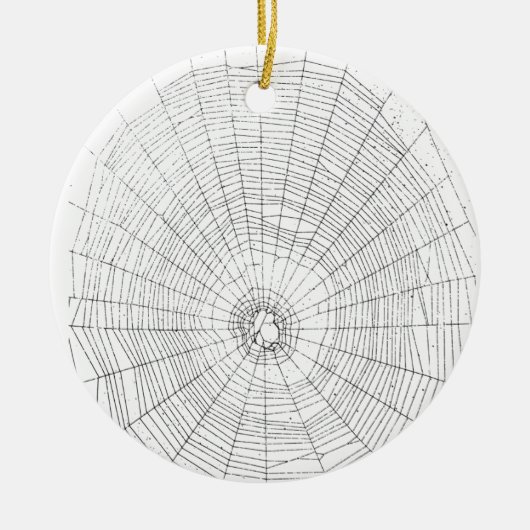 Ornament, Spiderweb Halloween Decoration Keramisch Ornament (Voorkant)
