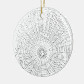 Ornament, Spiderweb Halloween Decoration Keramisch Ornament (Links)
