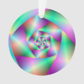 Ornament Spiral in Turquoise en roze (voorkant)