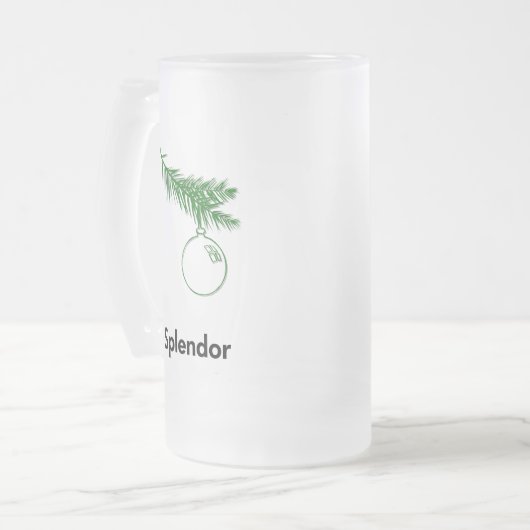 Ornament Splendor Matglas Bierpul (Voorkant links)