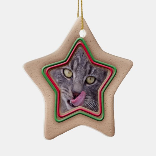 Ornament, Star, Cookie, Foto Keramisch Ornament (Rechts)