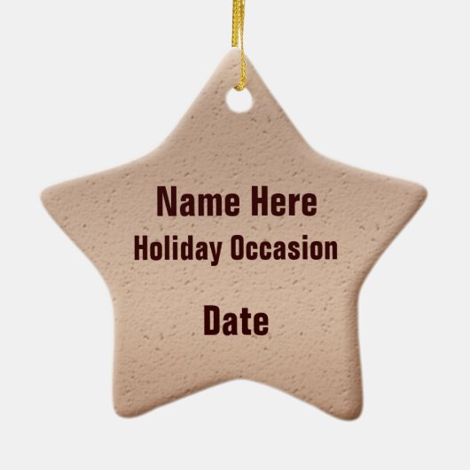 Ornament, Star, Cookie, Foto Keramisch Ornament (Achterkant)