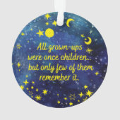 Ornament STARS the little prince QUOTE (achterkant)