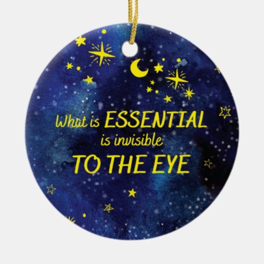 Ornament STARS the little prince QUOTE (Voorkant)