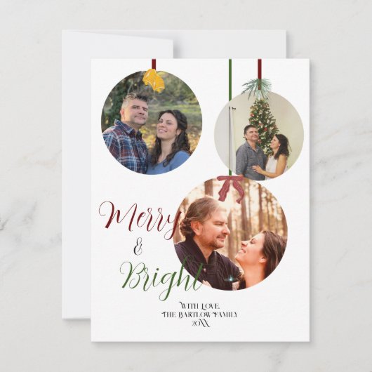 Ornament Stijl Vakantie Kerstmis Kaart Zes Afbeeld (Voorkant)