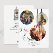 Ornament Stijl Vakantie Kerstmis Kaart Zes Afbeeld (Voorkant / Achterkant)