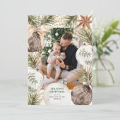 Ornament Surround Photo Holiday Kaart (Staand voorkant)