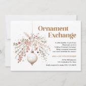 Ornament Swap Party Invitation Ornament Exchange Feestdagenkaart (Voorkant)