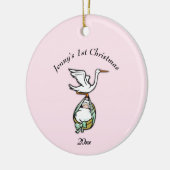 Ornament Twins a Pink and Blue Side w Names / Year (Links)