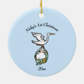 Ornament Twins a Pink and Blue Side w Names / Year (Achterkant)