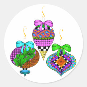 Ornament Twist Ronde Sticker