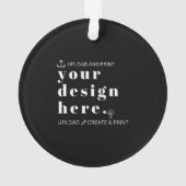 Ornament Uw Ontwerp Upload Acryl Ronde (achterkant)