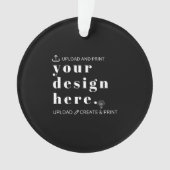 Ornament Uw Ontwerp Upload Acryl Ronde (voorkant)