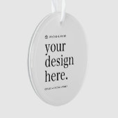 Ornament Uw Ontwerp Upload Acryl Ronde (voorkant)