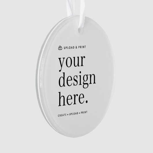 Ornament Uw Ontwerp Upload Acryl Ronde (voorkant)