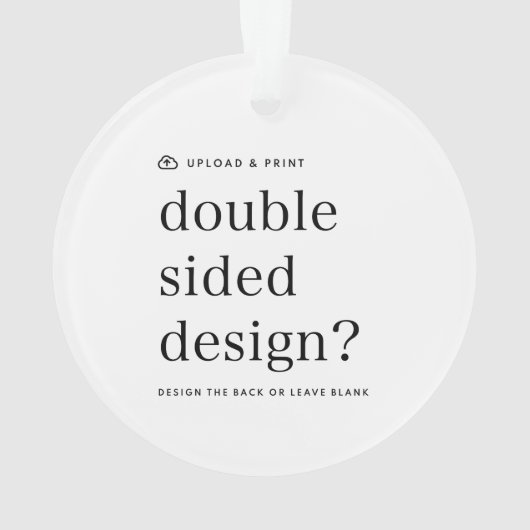 Ornament Uw Ontwerp Upload Acryl Ronde (achterkant)