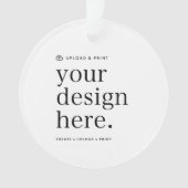 Ornament Uw Ontwerp Upload Acryl Ronde (voorkant)