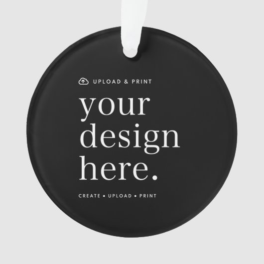 Ornament Uw Ontwerp Upload Acryl Ronde (voorkant)