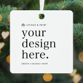 Ornament Uw Ontwerp Upload Metal Square