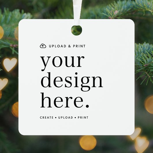 Ornament Uw Ontwerp Upload Metal Square