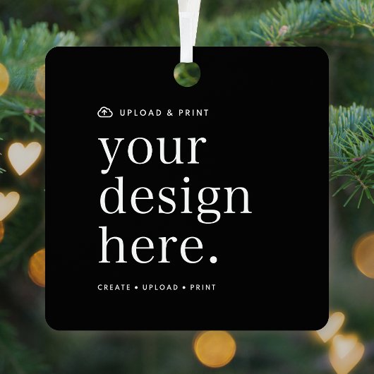 Ornament Uw Ontwerp Upload Metal Square