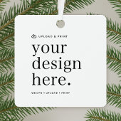 Ornament Uw Ontwerp Upload Metal Square