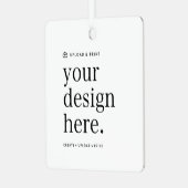 Ornament Uw Ontwerp Upload Metal Square (Voorkant links)