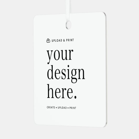 Ornament Uw Ontwerp Upload Metal Square (Voorkant links)