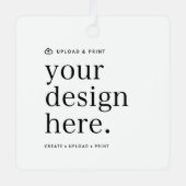 Ornament Uw Ontwerp Upload Metal Square (Voorkant)