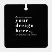 Ornament Uw Ontwerp Upload Metal Square (Voorkant)
