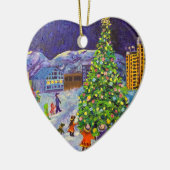 ornament van aardewerk en lax Alaskan (Links)