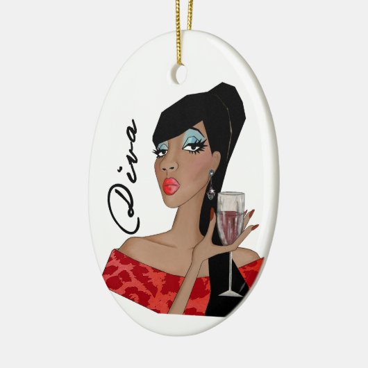 Ornament van Afrikaanse Amerikaanse Fabulous Diva- (Links)