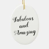 Ornament van Afrikaanse Amerikaanse Fabulous Diva- (Achterkant)