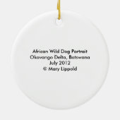 Ornament van Afrikaanse Wild Dog (Achterkant)