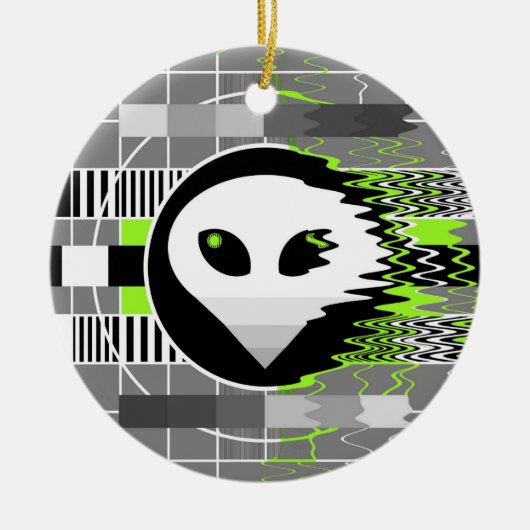 Ornament van Alien-tv-keramiek (Voorkant)