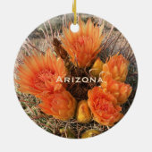 Ornament van Arizona Barrel Cactus Flower (Achterkant)