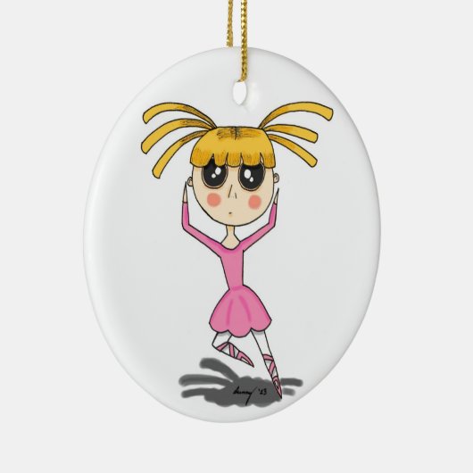 Ornament van Ballerina - Roze (Rechts)