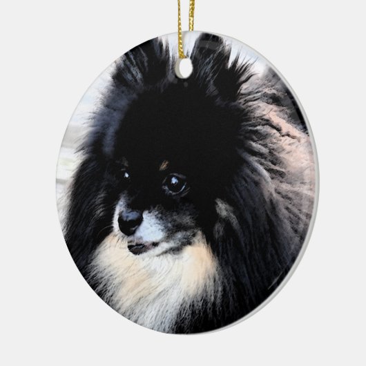 Ornament van Black & Tan Pomeranian (Links)