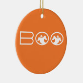 Ornament van Boo Halloween, Oranje en wit (Rechts)
