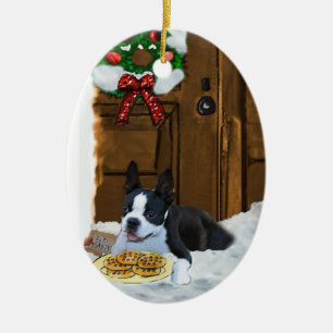 Ornament van Boston Terrier-kerstcadeaus
