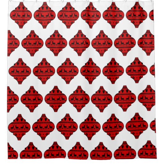 Ornament van buffalo-kalveren douchegordijn (Voorkant)