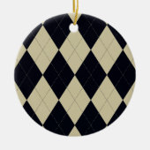 Ornament van Cream en Black Argyle (Voorkant)